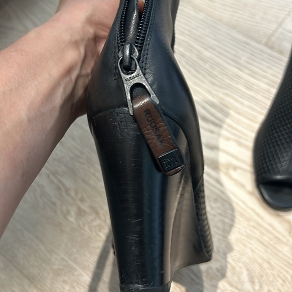 Women’s black peep, toe, Rudsak bootees never worn perfect condition size 39 - Picture 3 of 4